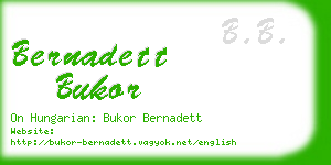 bernadett bukor business card